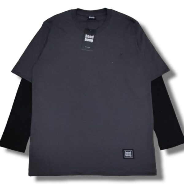 Head Bang Longsleeve Double Sleeve 24s Abu Tua